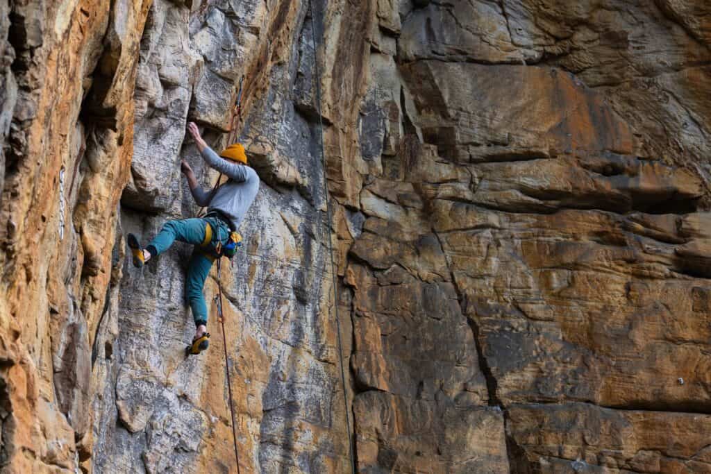Rock climbing at The Canyon at Pond Creek property in Tennessee