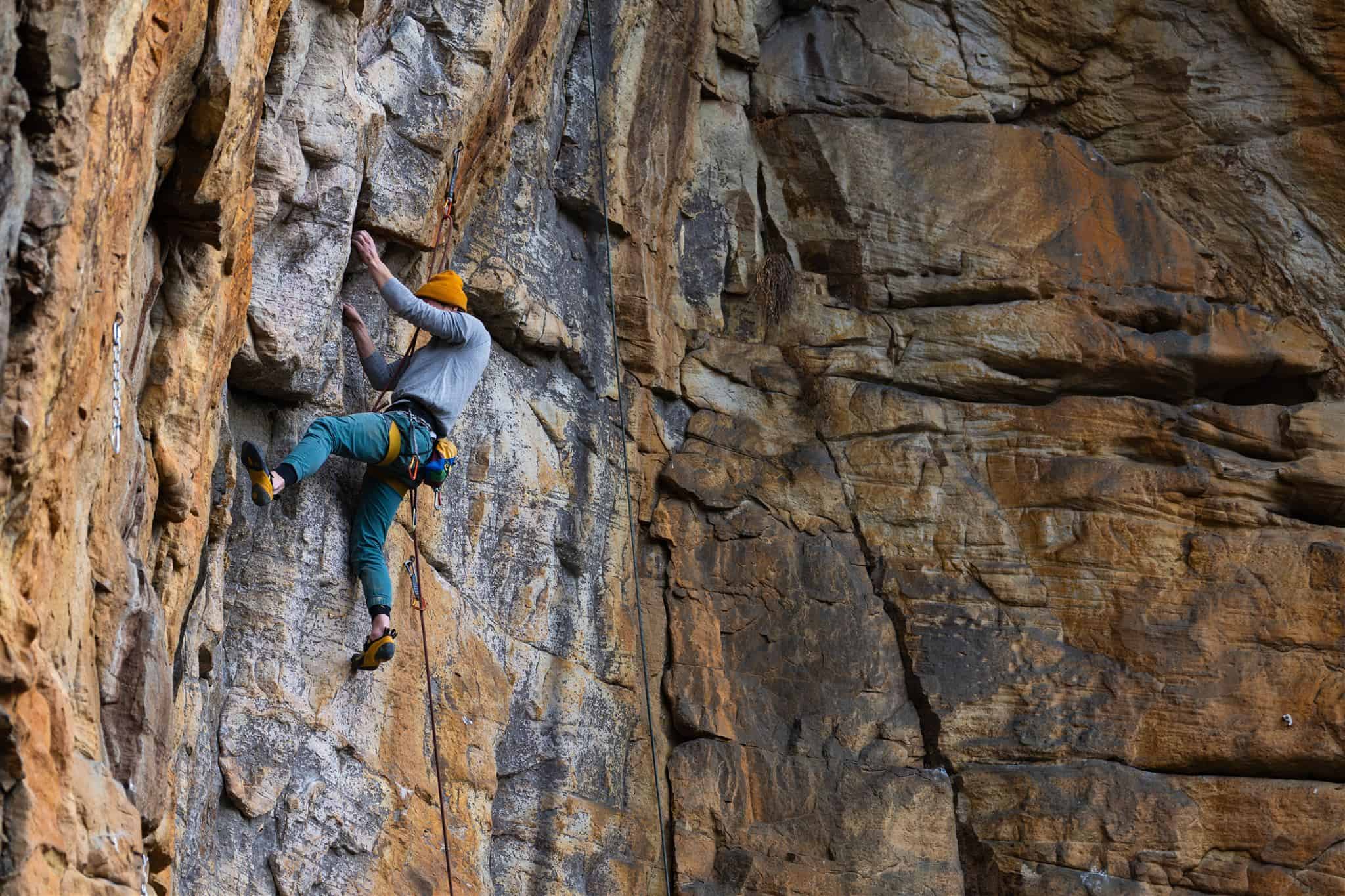 Rock climbing at The Canyon at Pond Creek property in Tennessee