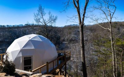 Dome 5 at The Canyon at Pond Creek glamping resort in Tennessee