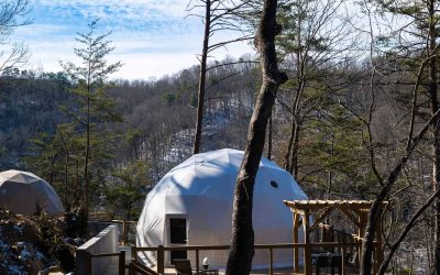 Glamping Domes 2 and 3 at The Canyon at Pond Creek in Tennessee