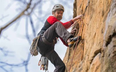 Rock climbing at The Canyon at Pond Creek property in Tennessee