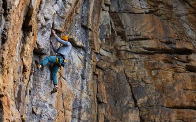 Rock climbing at The Canyon at Pond Creek property in Tennessee