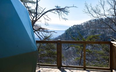 Dome 6 — geodesic glamping near Chattanooga at The Canyon at Pond Creek, TN